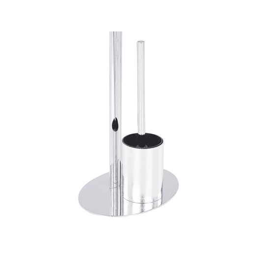Suporte de papel higénico e escova SARTO Metal Prateado