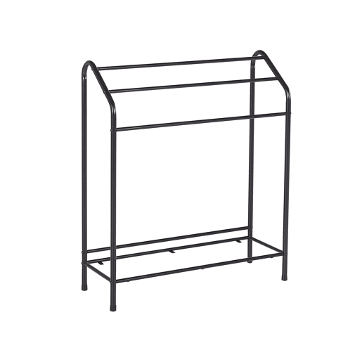 Toalheiro com prateleira MURIVA Metal Preto