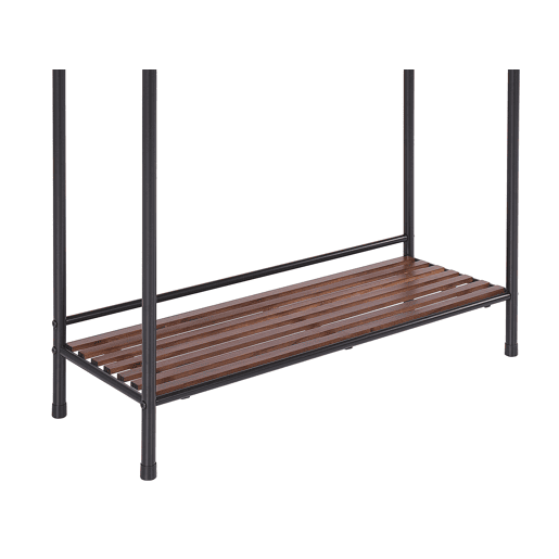 Toalheiro com prateleira MURIVA Metal Preto