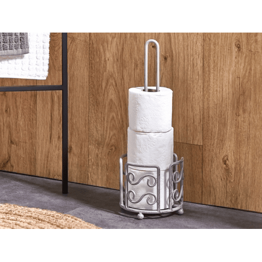 Porta-rolos para papel higiénico MANDI Metal Cinzento