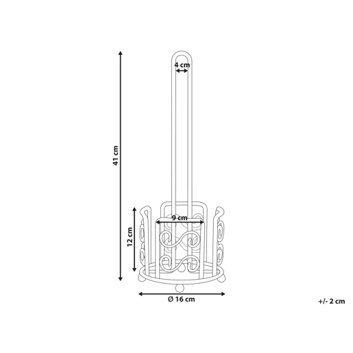 Porta-rolos para papel higiénico MANDI Metal Cinzento