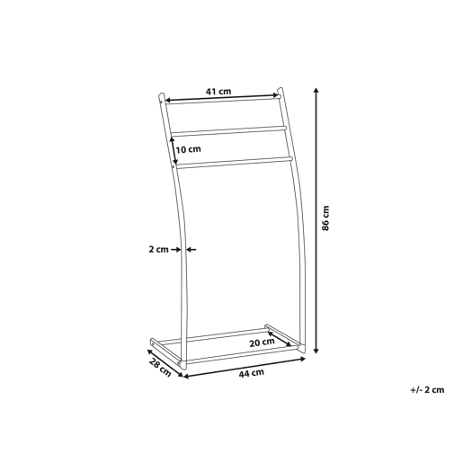 Suporte para toalha AMBIL Metal Prateado