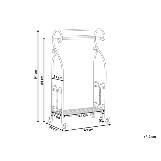 Suporte para toalha LINARES Metal Cinzento