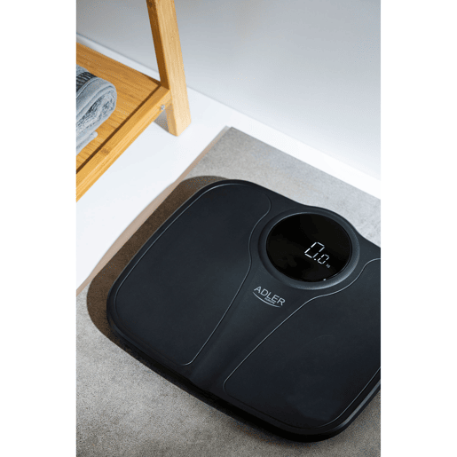 Adler AD8172B Balança de Casa de Banho Digital, Alta Precisão 180Kg, Visor LED, Desligar Automático, , Branco