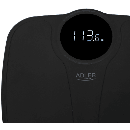 Adler AD8172B Balança de Casa de Banho Digital, Alta Precisão 180Kg, Visor LED, Desligar Automático, , Branco