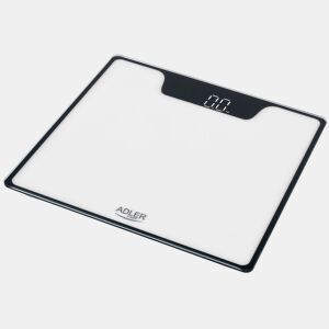 Adler AD8174W Balança de Casa de Banho Digital, Alta Precisão 180Kg, Visor LED, Desligar Automático, , Branco
