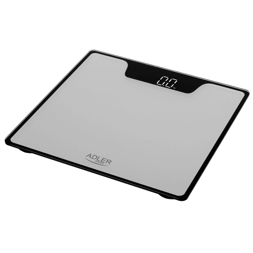Adler AD8174S Balança de Casa de Banho Digital, Alta Precisão 180Kg, Visor LED, Desligar Automático, , Prata