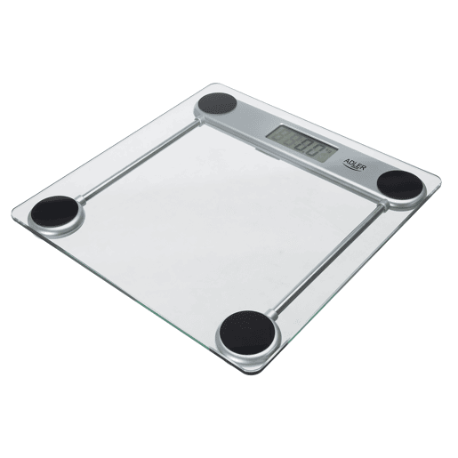 Adler AD 8121 Balança Digital Escala de medida 2,5 a 150 Kg  100g Superfície em Vidro, , Transparente