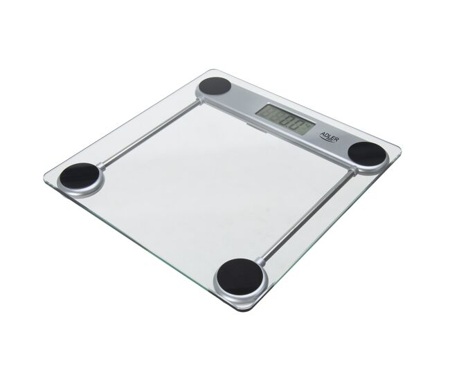 Adler ad 8121 báscula de baño digital cristal templado, alta medición 150 kg 100 g, apagado automático, fácil, , transparente