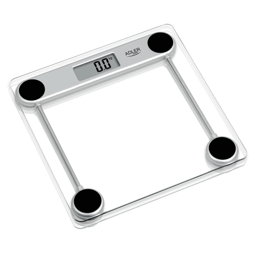 Adler AD 8121 Balança Digital Escala de medida 2,5 a 150 Kg  100g Superfície em Vidro, , Transparente