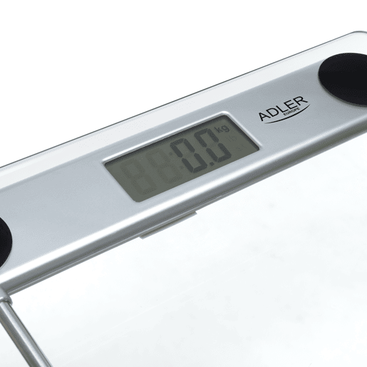 Adler AD 8121 Balança Digital Escala de medida 2,5 a 150 Kg  100g Superfície em Vidro, , Transparente