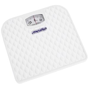 Mesko MS8160 Balança de Banho Analógica Mecânica 130 kg, Alta Precisão, Superfície Antiderrapante, sem Baterias, , Branco