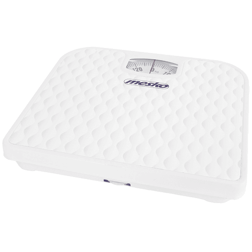 Mesko MS8160 Balança de Banho Analógica Mecânica 130 kg, Alta Precisão, Superfície Antiderrapante, sem Baterias, , Branco