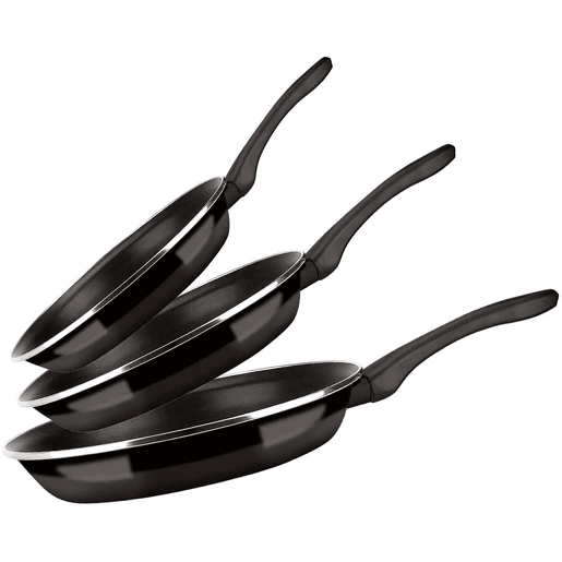 FAGOR Optimax Conjunto de 3 Frigideiras Indução 20-24-28 cm, Aço Esmaltado, Antiaderente Ecológico PFOA Livre, , Preto