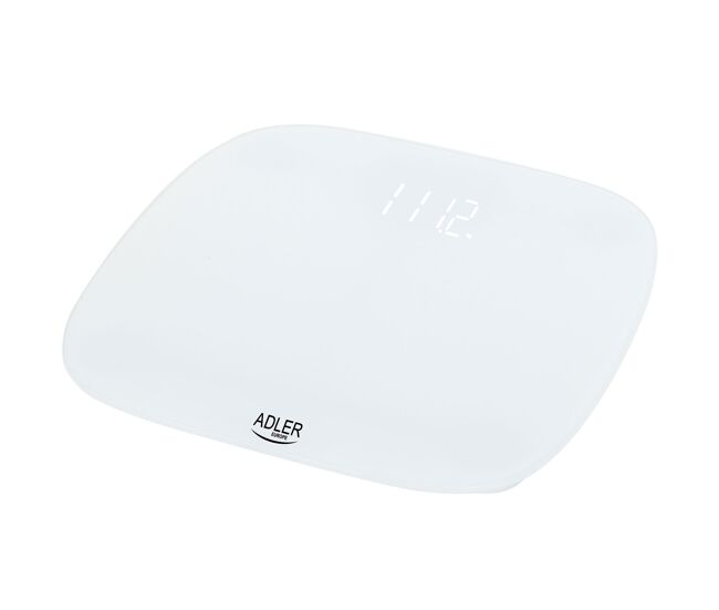 Adler ad8176 báscula de baño digital alta precisión 180kg, pantalla led apagado automático, vidrio templado, , blanco