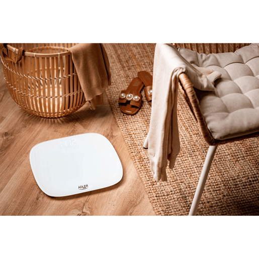 Adler AD8176 Balança de Casa de Banho Digital, Alta Precisão 180Kg, Visor LED, Desligar Automático, , Branco