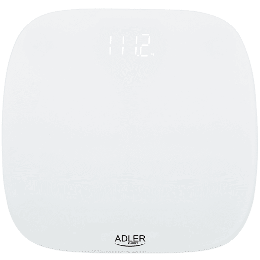 Adler AD8176 Balança de Casa de Banho Digital, Alta Precisão 180Kg, Visor LED, Desligar Automático, , Branco
