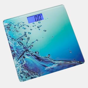 Mesko MS8156 Balança de Casa de Banho Digital, Alta precisão Design Exclusivo, Display LCD, 150Kg, Vidro Temperado, , Azul
