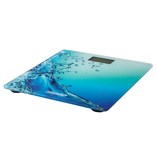Mesko MS8156 Balança de Casa de Banho Digital, Alta precisão Design Exclusivo, Display LCD, 150Kg, Vidro Temperado, , Azul