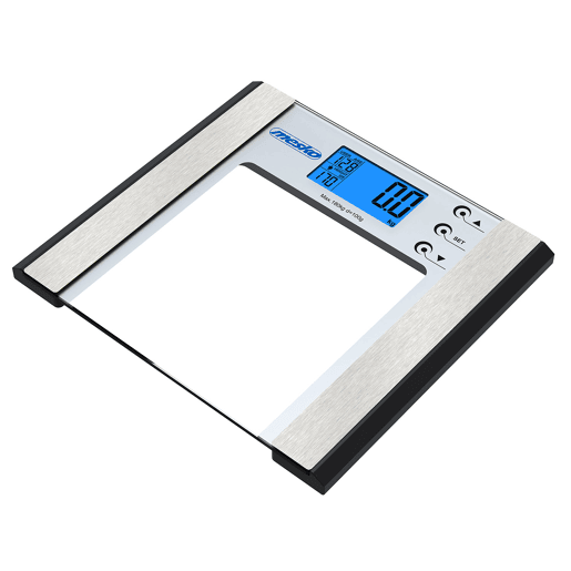 Mesko MS8146 Balança de Casa de Banho Digital, Análise Corporal, Bioimpedância, IMC, Alta Precisão até 180Kg, , Transparente