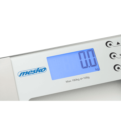 Mesko MS8146 Balança de Casa de Banho Digital, Análise Corporal, Bioimpedância, IMC, Alta Precisão até 180Kg, , Transparente