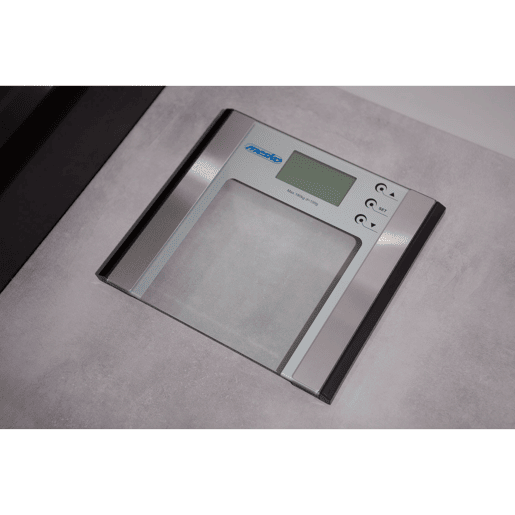Mesko MS8146 Balança de Casa de Banho Digital, Análise Corporal, Bioimpedância, IMC, Alta Precisão até 180Kg, , Transparente