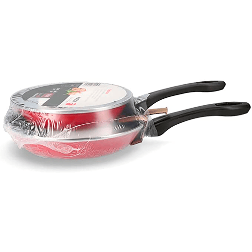 FAGOR Optimax Conjunto de 2 Frigideiras Indução 20-24 cm, Aço Esmaltado, Antiaderente Ecológico PFOA Livre, , Vermelho