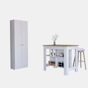 Conjunto de Charlotte de cozinha, ilha de culinária + multi -escala