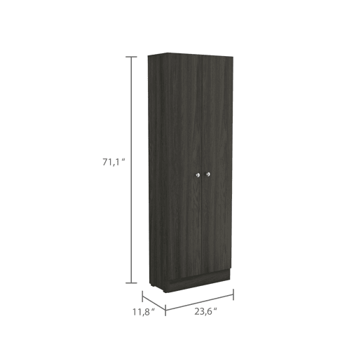 Armário multifunções Z 60, com duas portas e prateleiras, 180.6 CM A X 60 CM L X 30 CM P, carbono