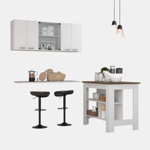 Conjunto Norfolk, 35.460 CM Al X 103150 An cm X 7031.5 P cm, Branco  Caramelo