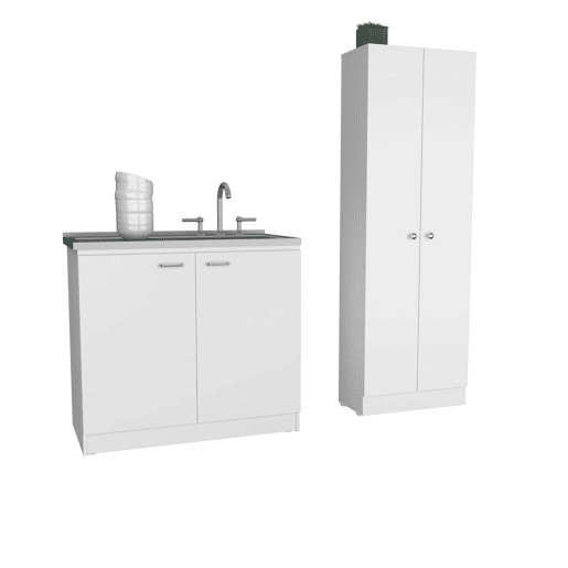 Conjunto de cozimento de Belmont, livre com pia + gabinete multifuncional