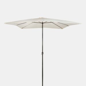 Guarda-sol quadrado de jardim Aktive Ø300x275 cm poste de alumínio cor creme