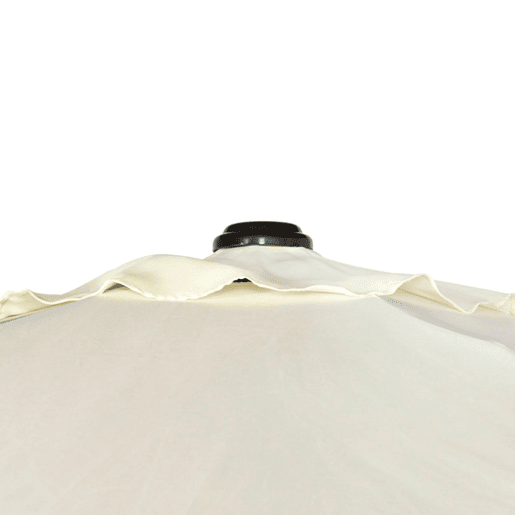 Guarda-sol quadrado de jardim Aktive Ø300x275 cm poste de alumínio cor creme