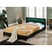 Corium Cama Doble Paris tapizada en piel sintética - con LED 189x210 Corium Cama Doble Paris tapizada en piel sintética - con LED 189x210 Blanco/ Beige