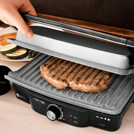 Grill de contacto Cecotec Rock'n Grill 1500W PretoPrateado 1500 W