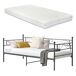 Cama Simple Kreava Reposacabezas y Reposapiés con Colchón Metal 97x208 Cama Simple Kreava Reposacabezas y Reposapiés con Colchón Metal 97x208 Gris Oscuro