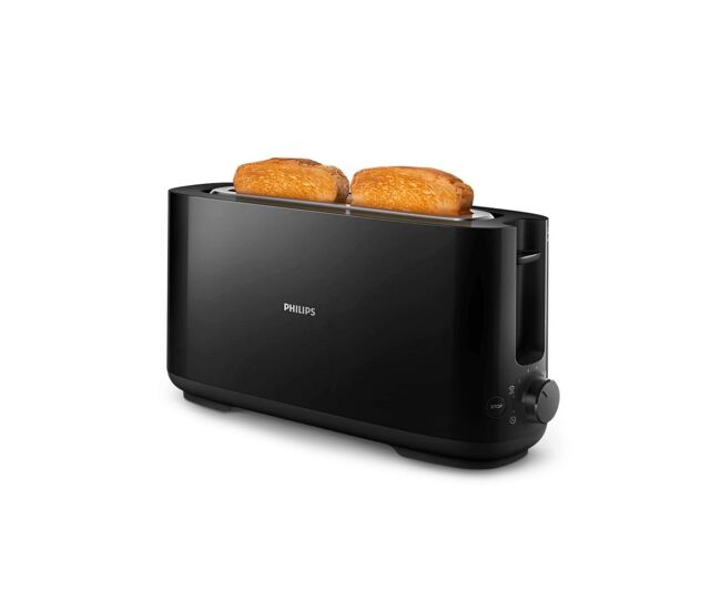 Tostador philips hd2590/90 ranura larga + rejilla negro
