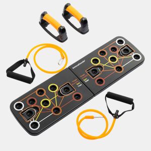 Prancha de flexões push-up com fitas de resistência de guia de exercícios Pulsher InnovaGoods