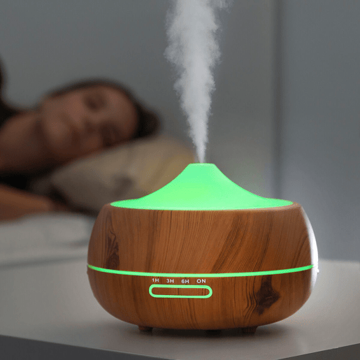 Humidificador Difusor de Aromas com LED Multicores Wooden-Effect InnovaGoods