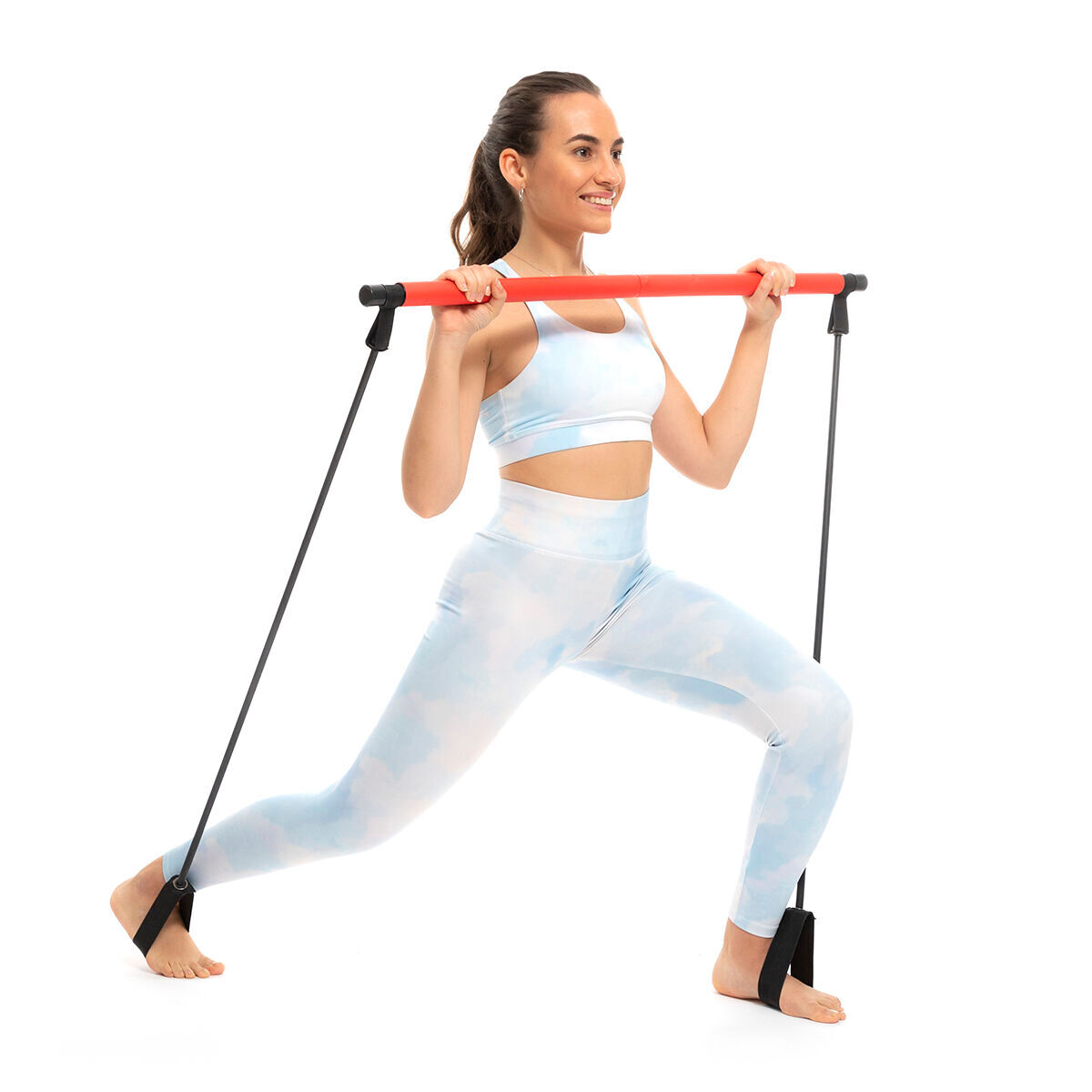 Barra de Fitness con Bandas Elásticas y Guía de Ejercicios
