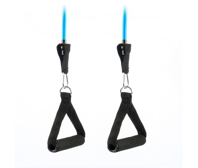 Set de bandas de resistencia con accesorios y guía de ejercicios tribainer innovagoods (pack de 3)