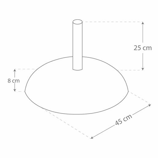 Base para Guarda-Sol Aktive 45 x 33 x 45 cm Cimento Aço Base para Guarda-Sol Aktive 45 x 33 x 45 cm Cimento Aço