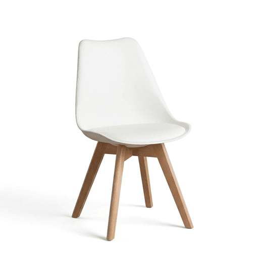 Pack 4 cadeiras de jantar Beench Branco 41 x 83 x 49 cm