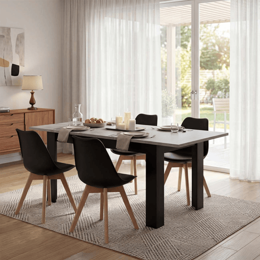 Pack 4 cadeiras de jantar Beench Preto 41 x 83 x 49 cm