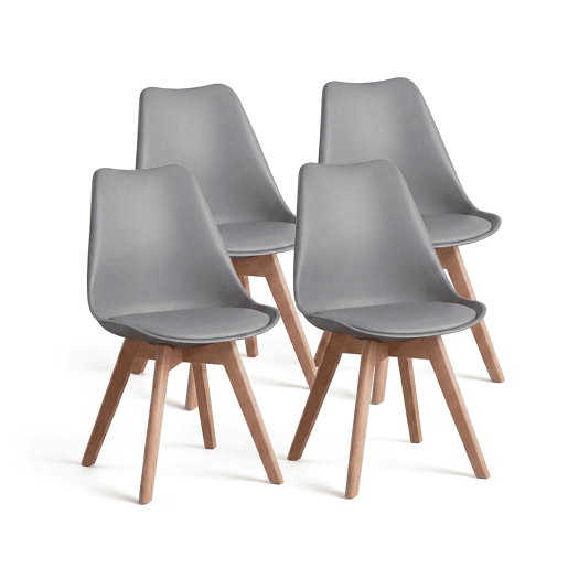 Pack 4 cadeiras de jantar Beench Cinzento 41 x 83 x 49 cm