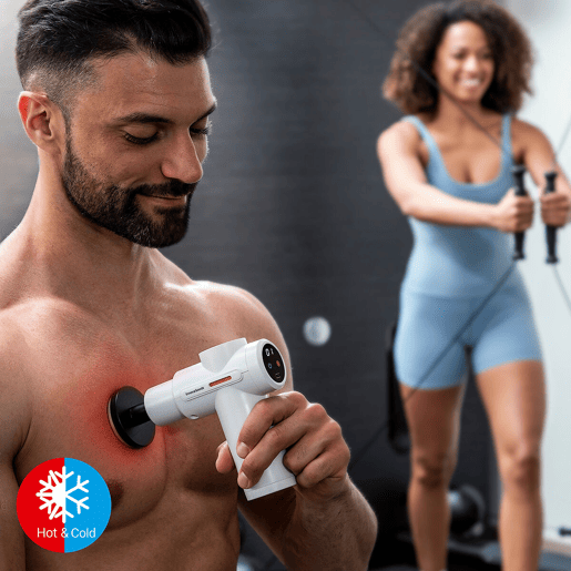 Pistola de Massagem Muscular com Frio e Calor Hokgun InnovaGoods Pistola de Massagem Muscular com Frio e Calor Hokgun InnovaGoods