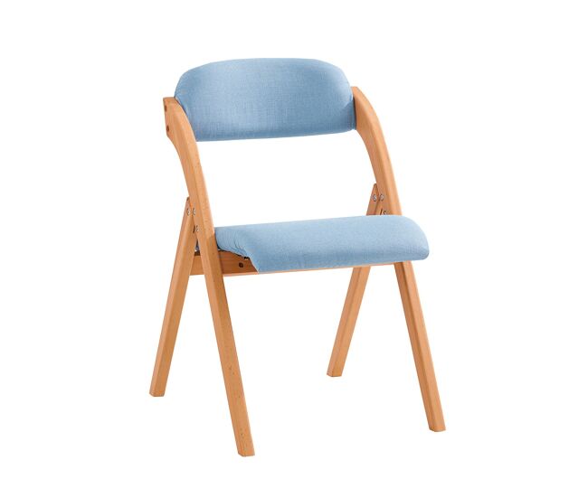 Silla plegable de madera con asiento y respaldo tapizado sillón para cocina oficina blanco 47 x 60 x 77 cm azul fst92-bl sobuy