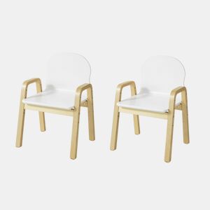 Conjunto de 2 cadeiras para crianças com altura regulável KMB24-Wx2 SoBuy