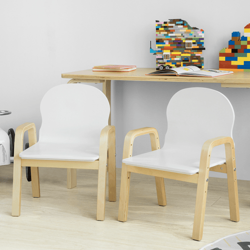 Conjunto de 2 cadeiras para crianças com altura regulável KMB24-Wx2 SoBuy
