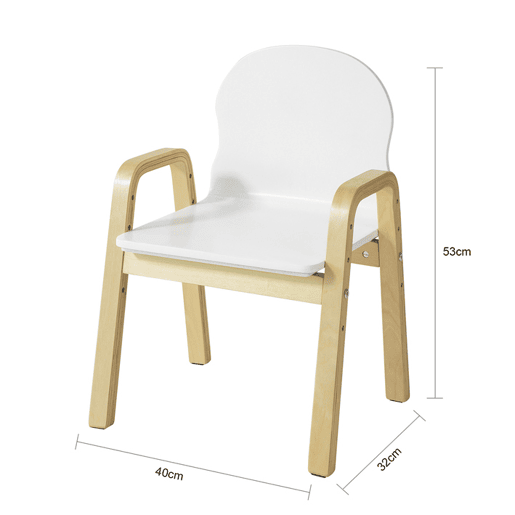 Conjunto de 2 cadeiras para crianças com altura regulável KMB24-Wx2 SoBuy